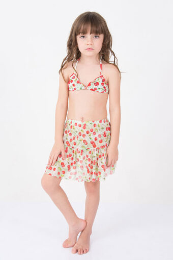 saia tule CEREJA EM AQUARELA