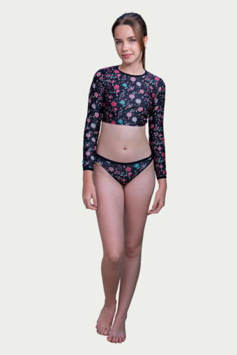 biquini FLOR BORDADA cropped